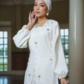 The Lumiere Collection Women Tiara Embellished Set in Cloud White - Umbi