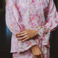 The Lumiere Collection Women Valencia Kebaya Set in Ballerina Pink Lily Lace - Umbi