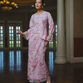 The Lumiere Collection Women Valencia Kebaya Set in Ballerina Pink Lily Lace - Umbi