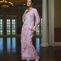 The Lumiere Collection Women Valencia Kebaya Set in Ballerina Pink Lily Lace - Umbi