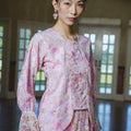 The Lumiere Collection Women Valencia Kebaya Set in Ballerina Pink Lily Lace - Umbi