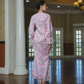 The Lumiere Collection Women Valencia Kebaya Set in Ballerina Pink Lily Lace - Umbi