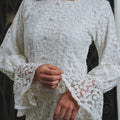 The Lumiere Collection Women Valencia Kebaya Set in Cloud White Daisy Lace - Umbi