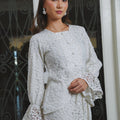 The Lumiere Collection Women Valencia Kebaya Set in Cloud White Daisy Lace - Umbi