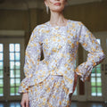 The Lumiere Collection Women Valencia Kebaya Set in Purple & Yellow Garden Lace - Umbi