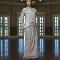 The Lumiere Collection Women Valencia Kebaya Set in Purple & Yellow Garden Lace - Umbi