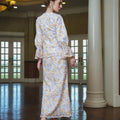 The Lumiere Collection Women Valencia Kebaya Set in Purple & Yellow Garden Lace - Umbi