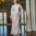 The Lumiere Collection Women Valencia Kebaya Set in Purple & Yellow Garden Lace - Umbi