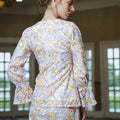 The Lumiere Collection Women Valencia Kebaya Set in Purple & Yellow Garden Lace - Umbi