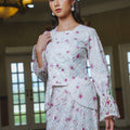 The Lumiere Collection Women Valencia Kebaya Set in Raspberry Pink Daisy Lace - Umbi
