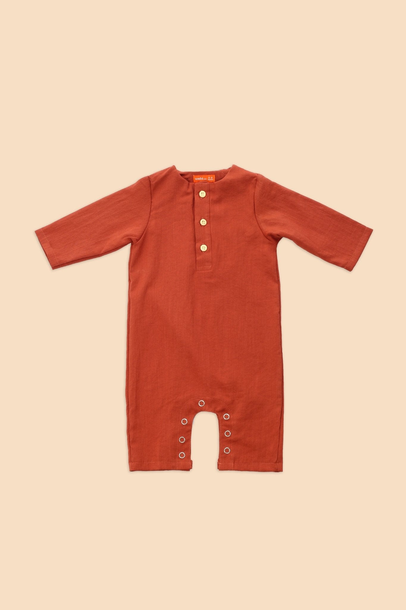 The Matahari Baby Jumpsuit Clay - Umbi