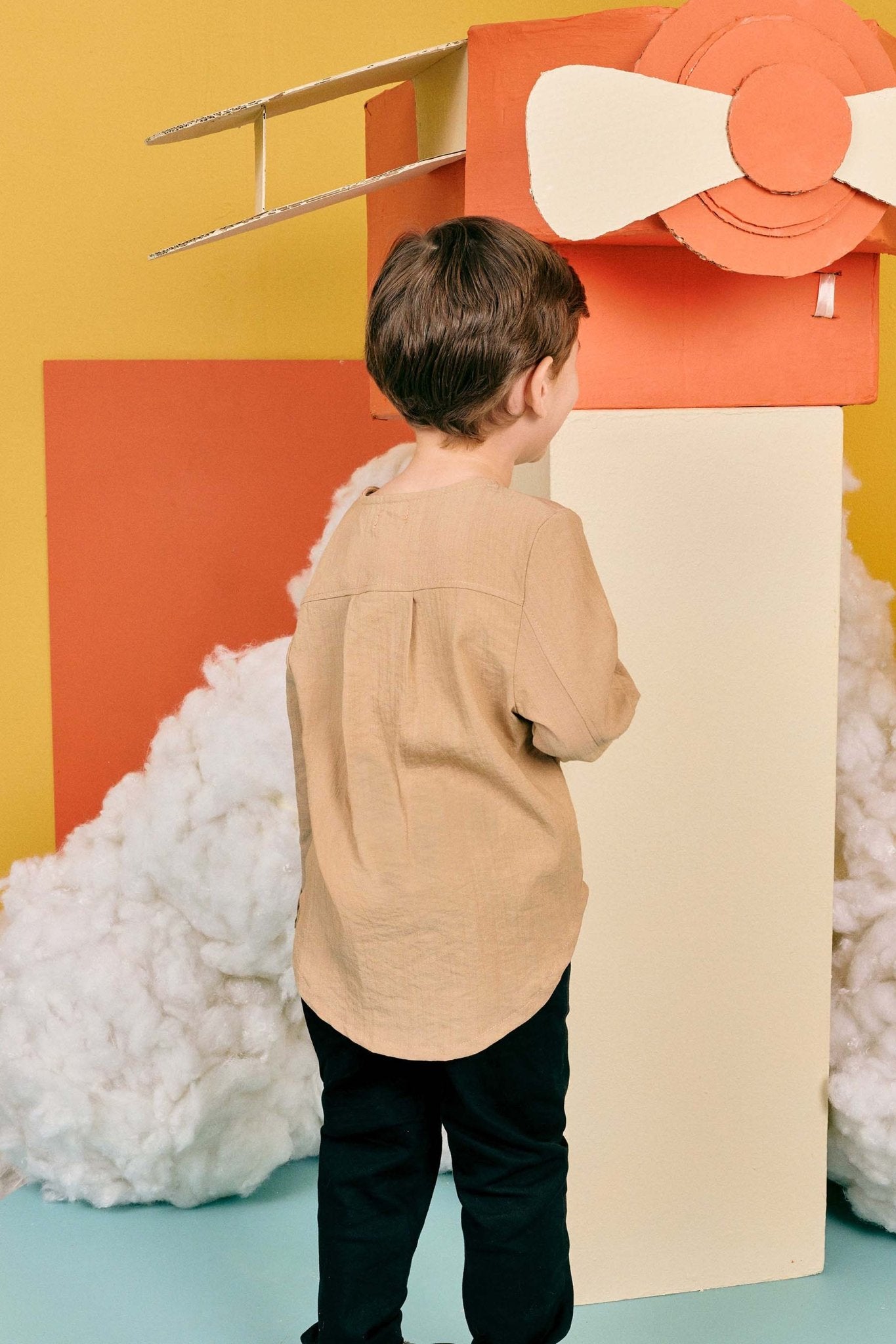 The Matahari Basic Kurta Top Khaki - Umbi