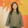 The Matahari Boxy Blouse Green Stripe - Umbi
