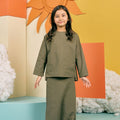 The Matahari Boxy Blouse Green Stripe - Umbi