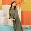 The Matahari Boxy Blouse Green Stripe - Umbi