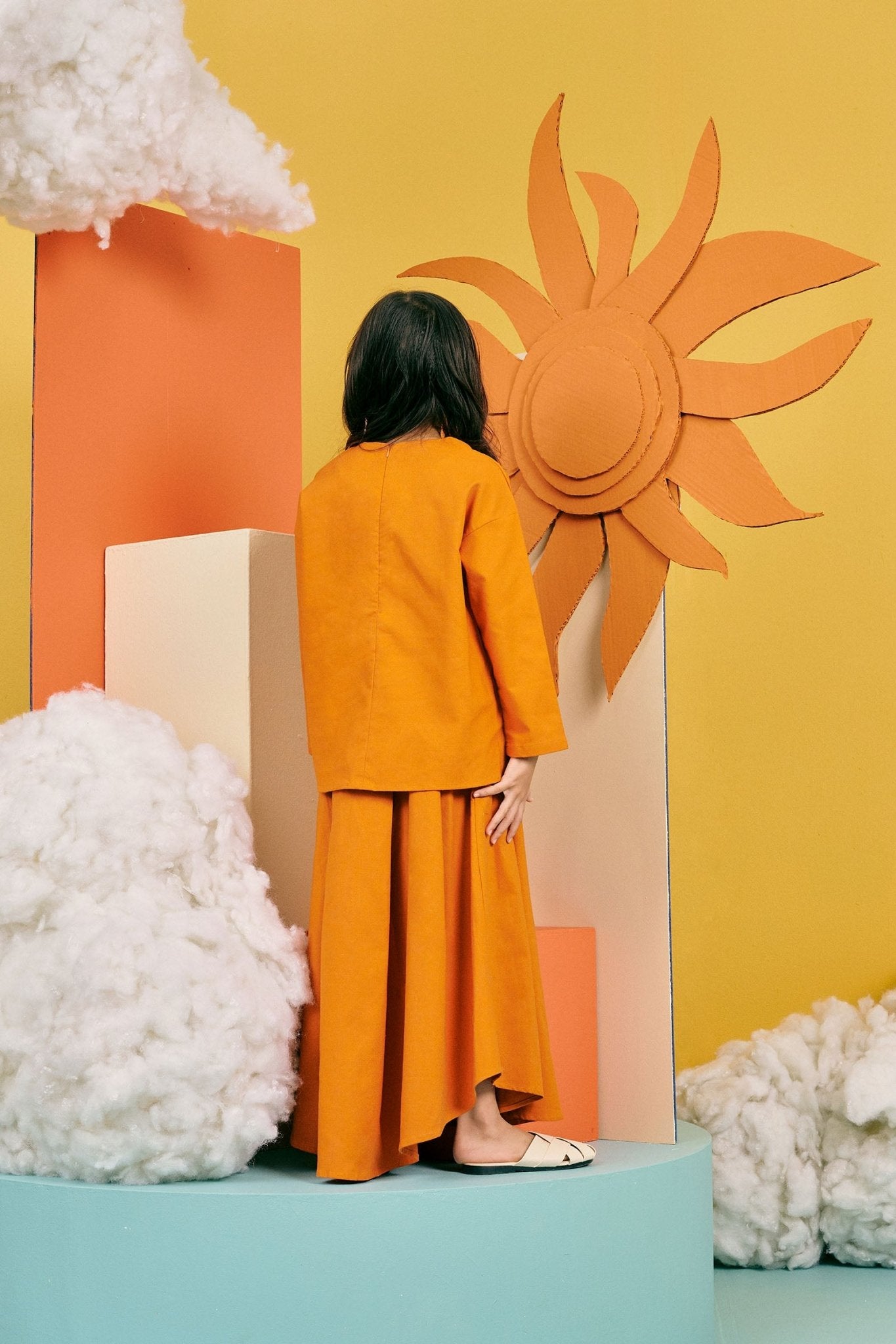 The Matahari Boxy Blouse Orange - Umbi