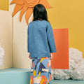 The Matahari Boxy Blouse Steel Blue - Umbi