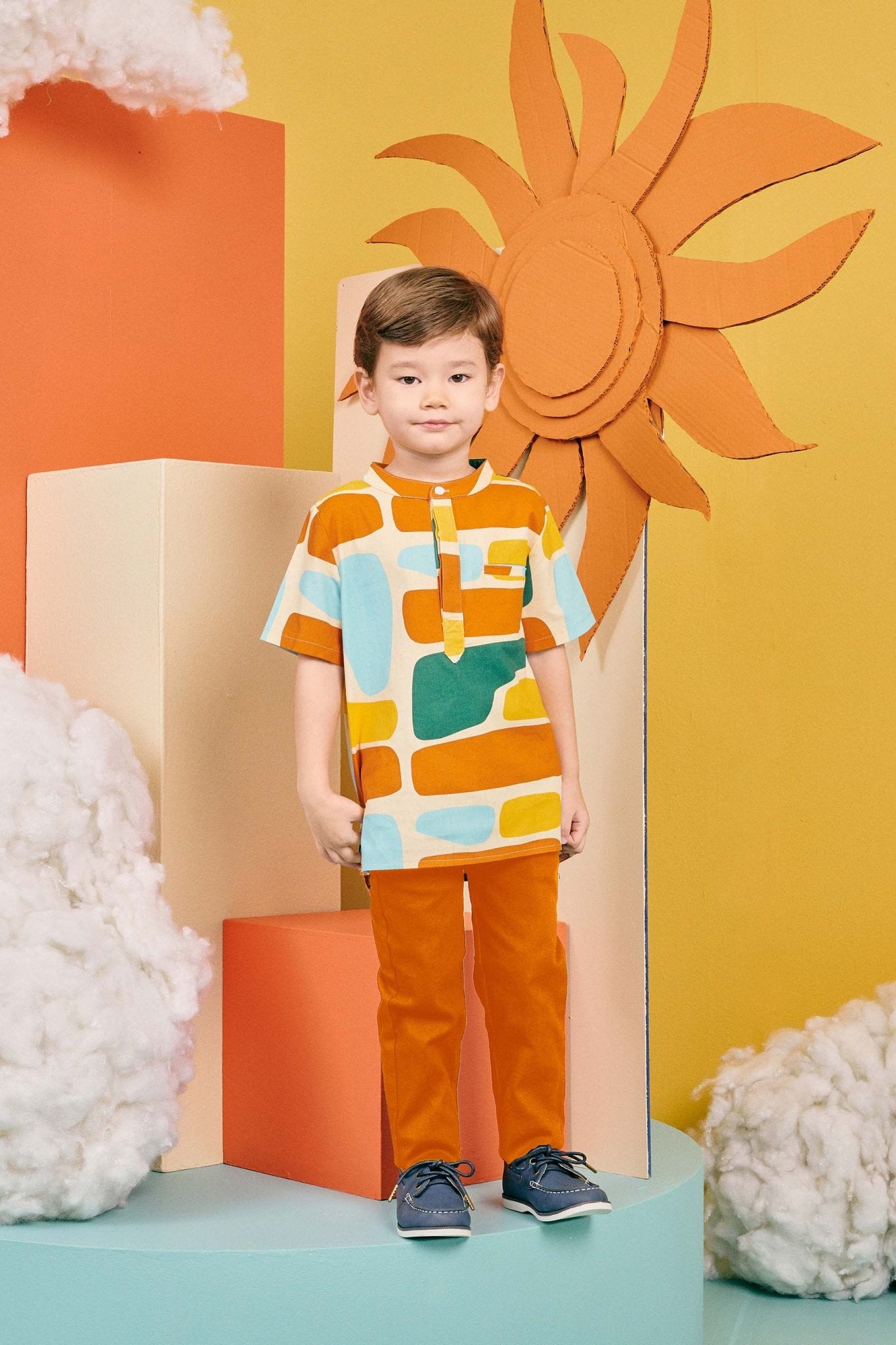 The Matahari Fitted Pants Orange - Umbi