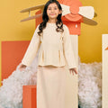 The Matahari Fitted Waist Blouse Beige - Umbi
