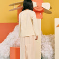 The Matahari Fitted Waist Blouse Beige - Umbi