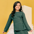 The Matahari Fitted Waist Blouse Emerald - Umbi
