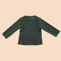 The Matahari Fitted Waist Blouse Emerald - Umbi