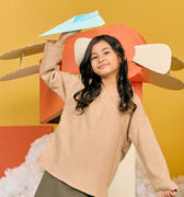 The Matahari Instant Kimono Top Khaki - Umbi