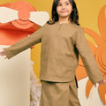 The Matahari Kurung Top Olive Green - Umbi