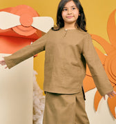 The Matahari Kurung Top Olive Green - Umbi