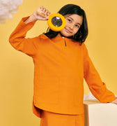 The Matahari Kurung Top Orange - Umbi