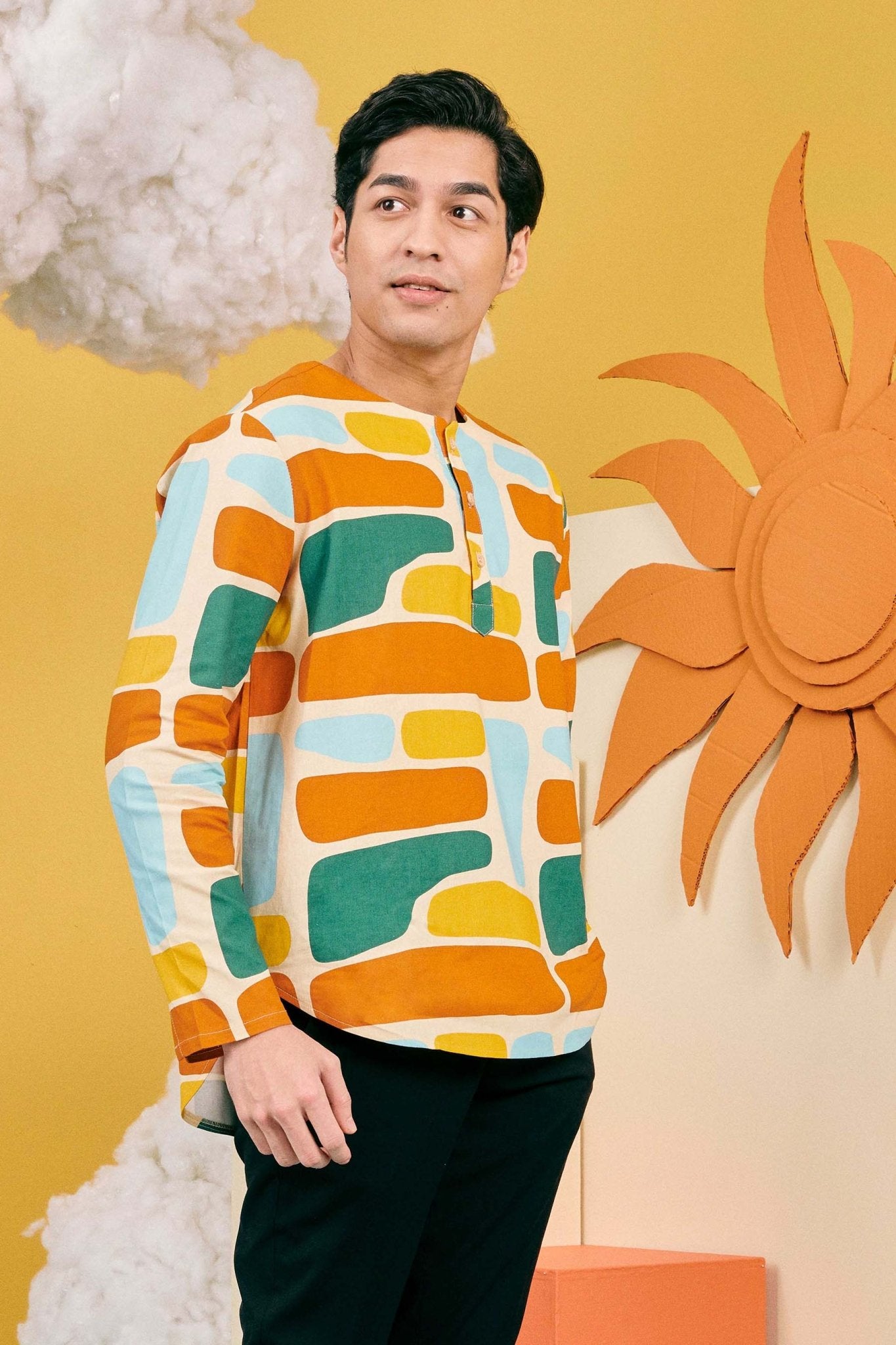 The Matahari Men Kurta Stonehenge Print - Umbi