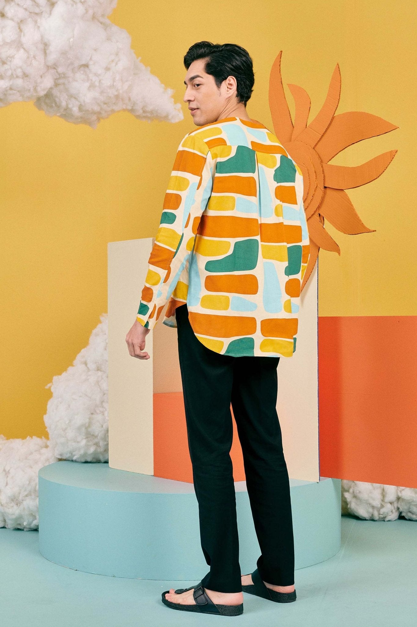 The Matahari Men Kurta Stonehenge Print - Umbi