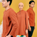 The Matahari Men Slim Fit Short Sleeves Shirt Clay - Umbi