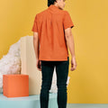 The Matahari Men Slim Fit Short Sleeves Shirt Clay - Umbi