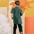 The Matahari Modern Short Sleeves Shirt Emerald - Umbi
