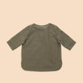 The Matahari Pair Pockets Kurta Top Green Stripe - Umbi