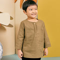 The Matahari Pair Pockets Kurta Top Olive Green - Umbi