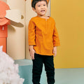 The Matahari Pair Pockets Kurta Top Orange - Umbi