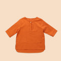 The Matahari Pair Pockets Kurta Top Orange - Umbi
