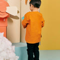 The Matahari Pair Pockets Kurta Top Orange - Umbi