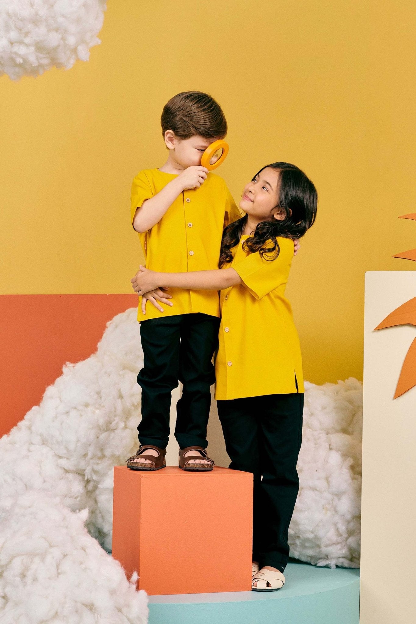 The Matahari Short Sleeves Top Mustard - Umbi