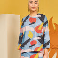 The Matahari Women Boxy Blouse Bumantara Print - Umbi
