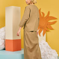The Matahari Women Boxy Blouse Olive Green - Umbi