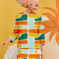 The Matahari Women Boxy Blouse Stonehenge Print - Umbi