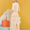 The Matahari Women Fitted Waist Blouse Beige - Umbi