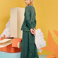 The Matahari Women Fitted Waist Blouse Emerald - Umbi