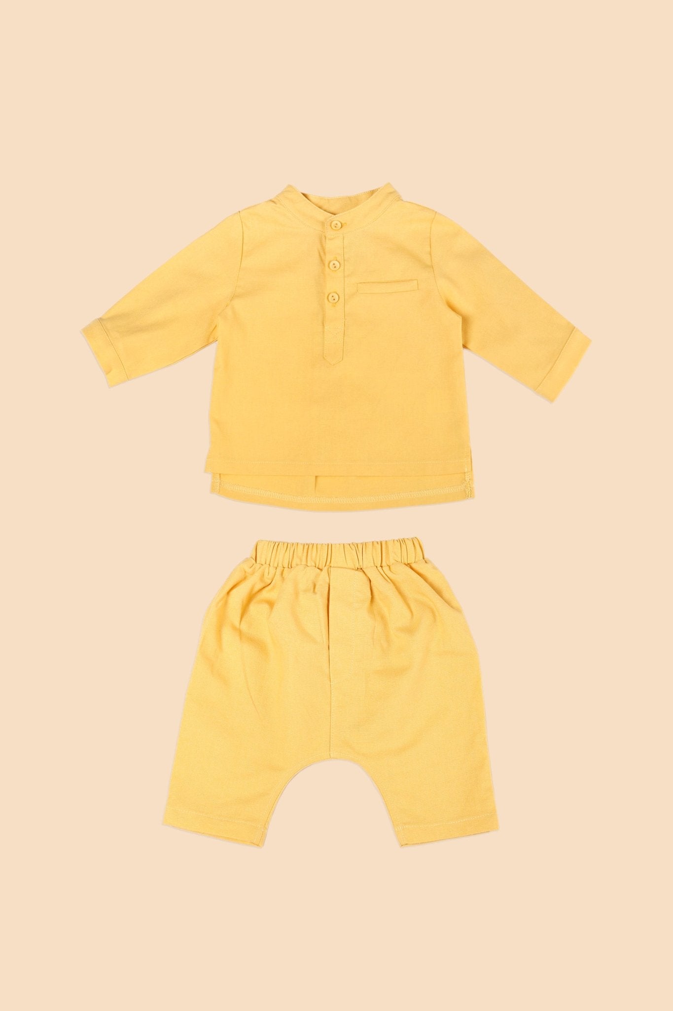 The Meriah Baby Baju Melayu Yellow - Umbi