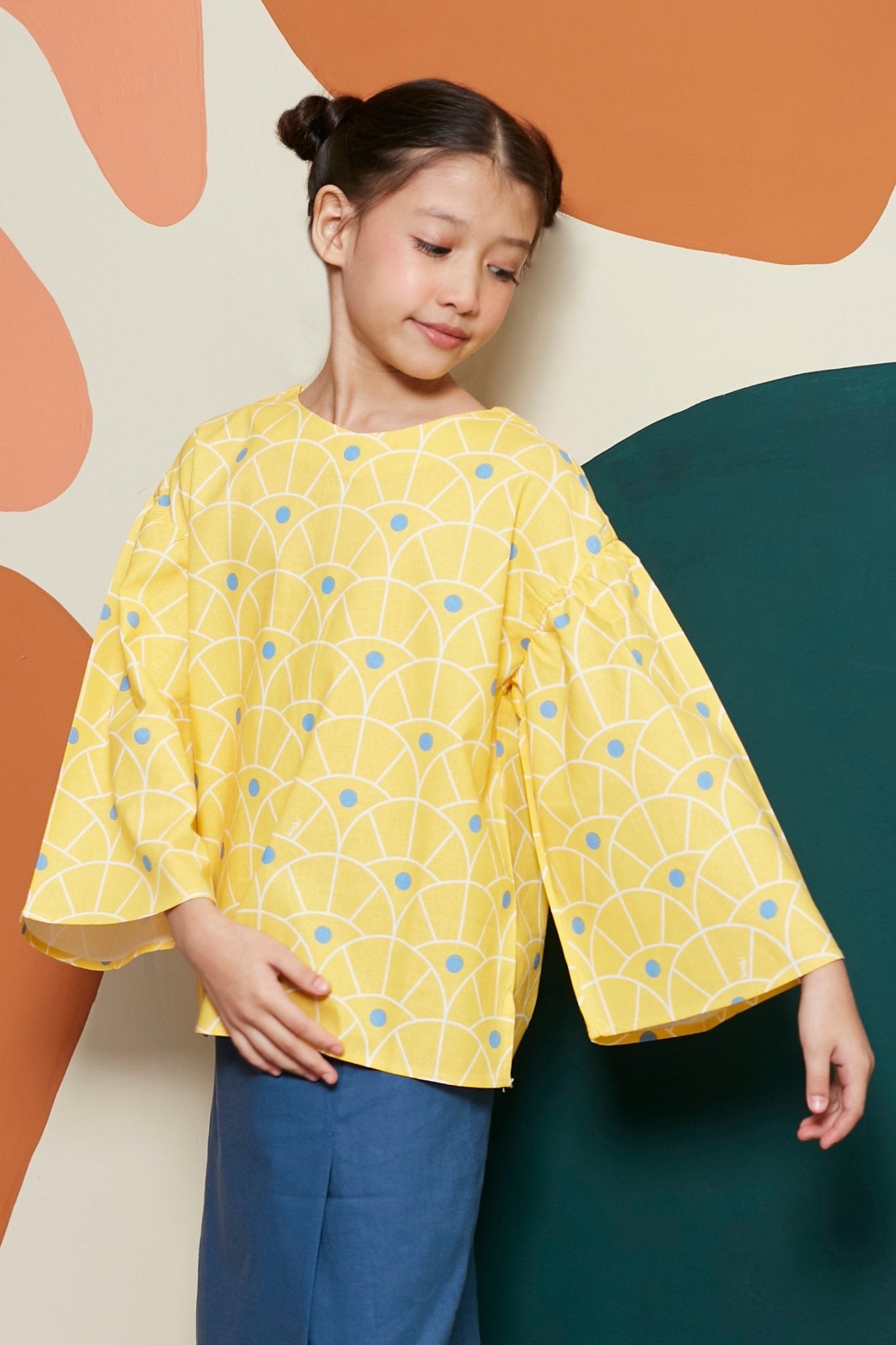 The Meriah Flare Blouse Ayu Print - Umbi