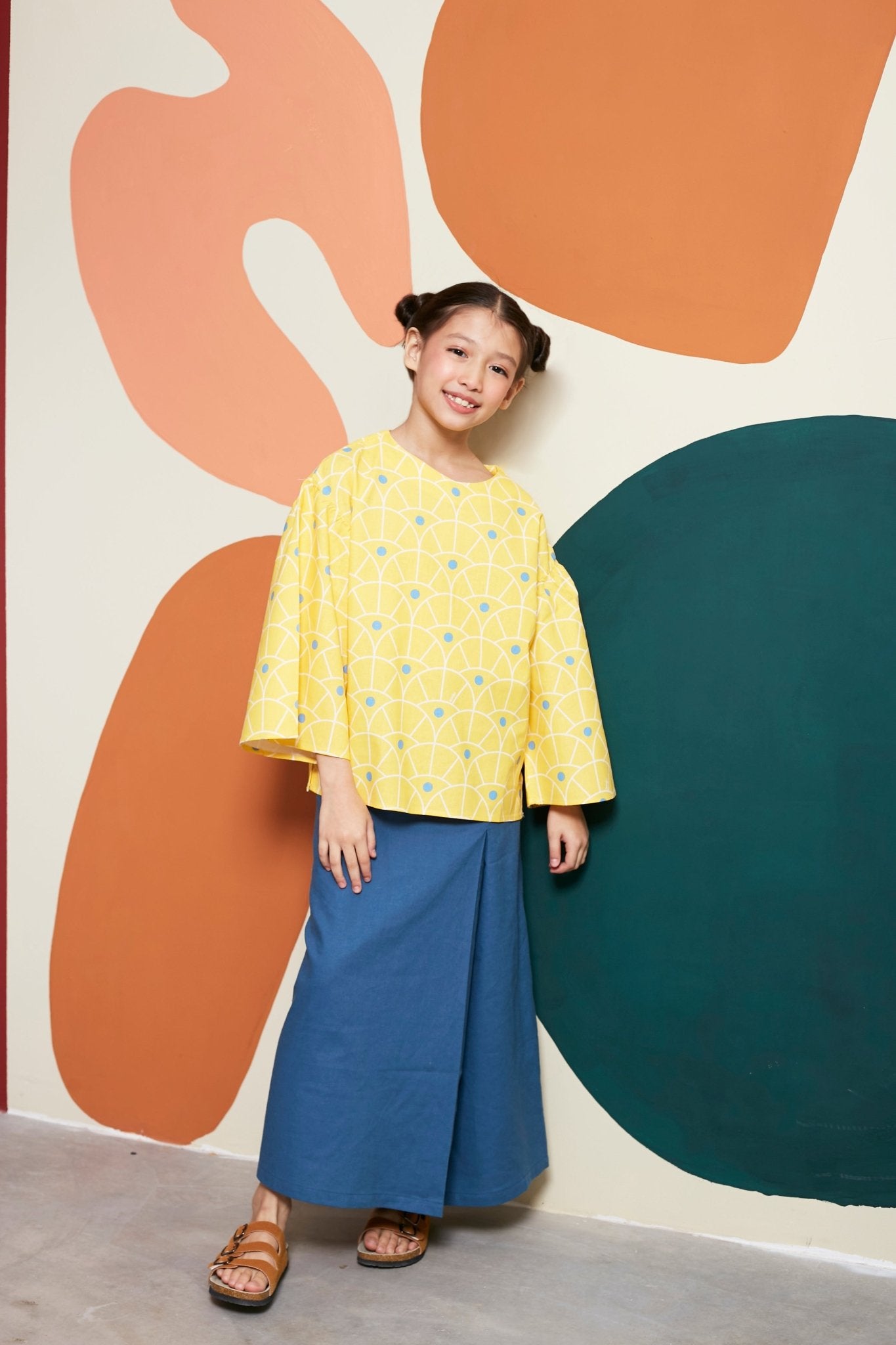 The Meriah Flare Blouse Ayu Print - Umbi