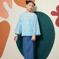 The Meriah Flare Blouse Pulut Print - Umbi